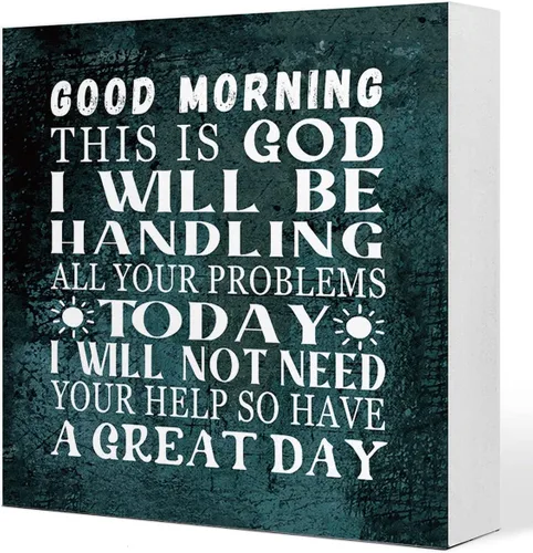 Vista 9 de Letrero de madera con texto en inglés «God Grant Me the Serenity to Accept The Things I Cannot Change», decoración de escritorio con versículo