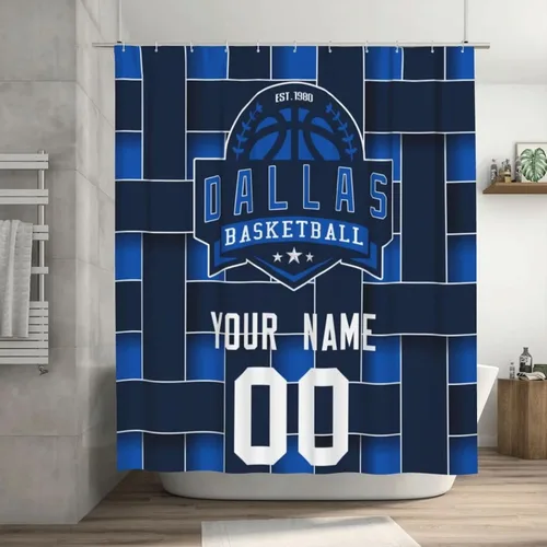 Vista 10 de Atlanta - Cortinas de ducha personalizadas con nombres y números, cortinas de ducha personalizadas con regalos para amantes, hombres, mujeres