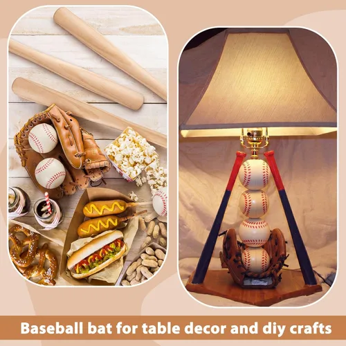 Vista 5 de Libima Small Wooden Baseball Bats with 2 Inch Foam Baseballs