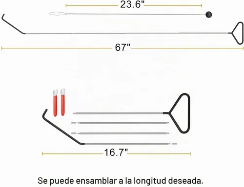 Vista 3 de Grabber de largo alcance para herramienta de emergencia de coche Heavy Duty Button Master