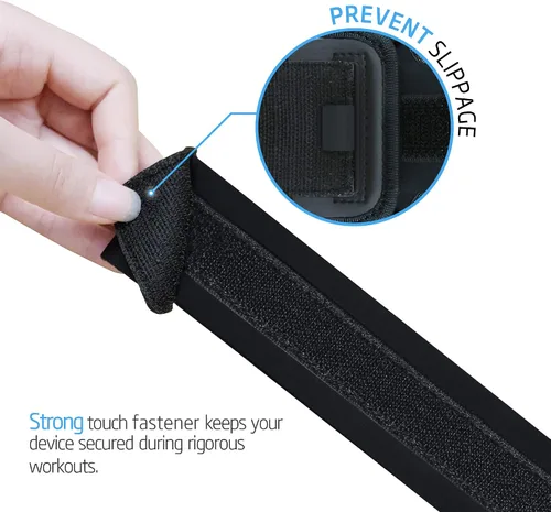 Vista 8 de Funda con brazalete para teléfono celular para iPhone 15, 14, Pro con banda ajustable y soporte para llaves para correr, hacer ejercicio y recreación