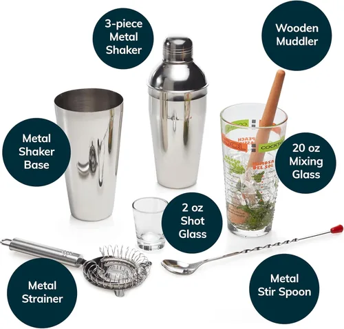 Vista 3 de Libbey Mixology Set de cóctel de 9 piezas