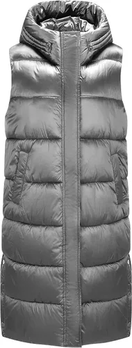 Vista 7 de Bellivera Chaqueta acolchada acolchada para mujer, ligera, con capucha, larga y plegable