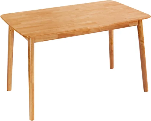 Vista 3 de DELAVIN Mesa de cocina moderna de mediados de siglo de 47.2 pulgadas, mesa de comedor de madera, mesa de cocina rectangular de madera, mesa de Negro