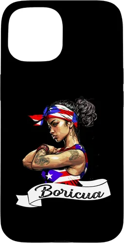 Vista 6 de Funda para iPhone 16 chica puertorriqueña Boricua Puerto Rico Flag Pride Mujer