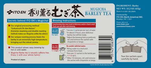 Vista 2 de Ito En Mugicha - Té de cebada tostada, 54 bolsas de té, sin cafeína
