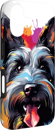 Vista 3 de Scottish Terrier Portrait Portrait Colour Artwork Case for iPhone 17