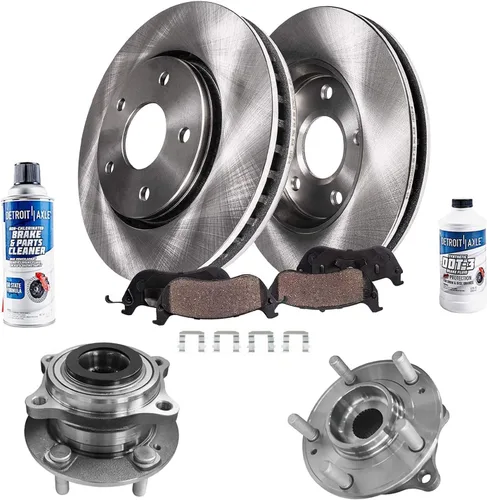 Vista 76 de Detroit Axle - Rotores de freno para Chrysler 200 2015 2016 2017, Rotores de freno de disco de reemplazo: 12.01" pulgadas delantero y 10.95
