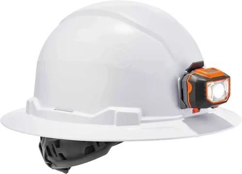 Vista 10 de Ergodyne Skullerz 8971 Class E - Casco duro con montura ligera, ala completa, almohadilla superior acolchada y banda para el sudor incluida, casco