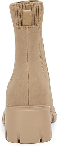 Vista 4 de Botines Chelsea con suela de plataforma para mujer botines de combate elásticos con tacón grueso