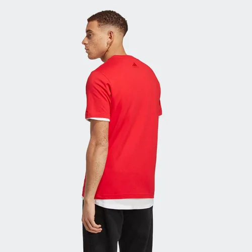 Vista 5 de Adidas Camiseta básica para hombre con logotipo bordado lineal T