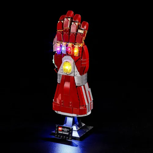 Vista 2 de YEABRICKS Luz LED para Lego 76223 Marvel Nano Gauntlet Modelo de bloques de construcción (juego de Lego no incluido)