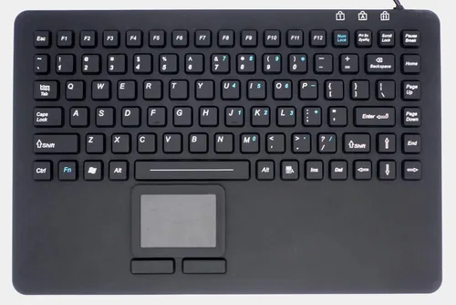 Vista 4 de Industrial Computers Inc. - Mini teclado con panel táctil IP68, resistente al agua, silicona KBSI-87-TP