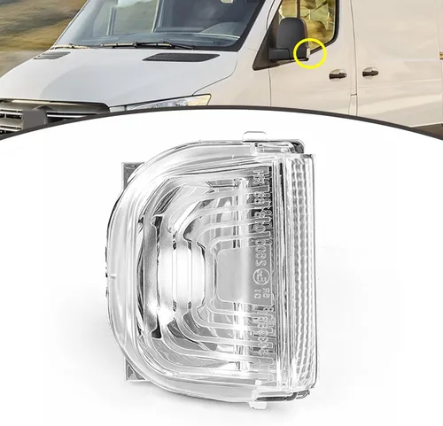 Vista 8 de Para Mercedes Sprinter 2019 2020 espejo retrovisor luz de señal de giro lámpara repetidor A9109064700 A9109064600 izquierda