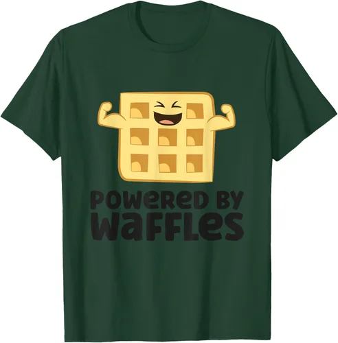 Vista 67 de Camiseta de gofres para el desayuno con diseño de gofres, Blanco, S