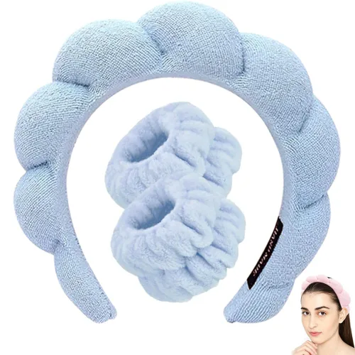 Vista 34 de Diademas de cuidado de la piel para el lavado facial, diademas de spa para lavar la cara, suaves diademas de cuidado de la piel y maquillaje
