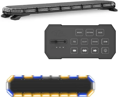 Vista 9 de SpeedTech Lights K-Force Elite 47 Barra de luz LED de tamaño completo – 132 LEDs, 396W Luz de advertencia de emergencia de montaje en techo