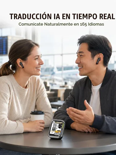 Vista 7 de Auriculares NE94 AI Translation en tiempo real - Traductor de 165 idiomas 9 Negro