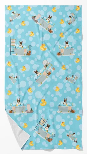 Vista 95 de Caroline's Treasures WDK5738BTLG Airedale - Toalla de baño grande para bañera