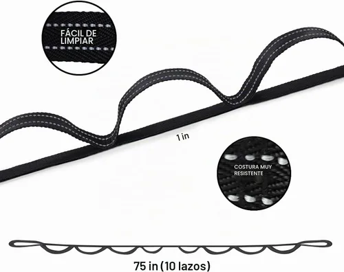 Vista 4 de A AZURELIFE Premium Durable Stretch Straps with Loops, Stretching Strap for Physical Therapy, Multi-Loop Yoga Strap Fitness Exercise Strap for Yoga