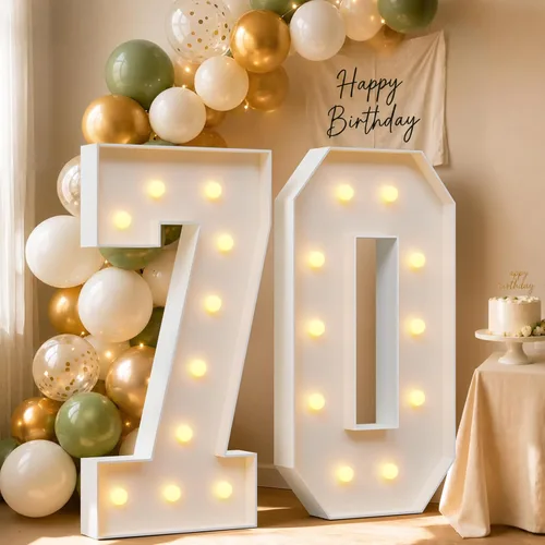 Vista 17 de imprsv Número de marquesina de 4 pies, números de mosaico para globos, marco de globos de mosaico, globo número 0 para decoración de cumpleaños 30