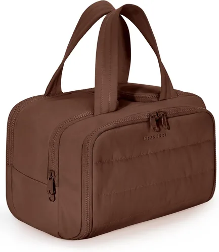 Vista 12 de BAGSMART Bolsa de Aseo de Viaje, Bolsa de Aseo Resistente para Mujeres, Bolsas de Aseo Ampliamente Abiertas y Esponjosas para Viajar, Organizador