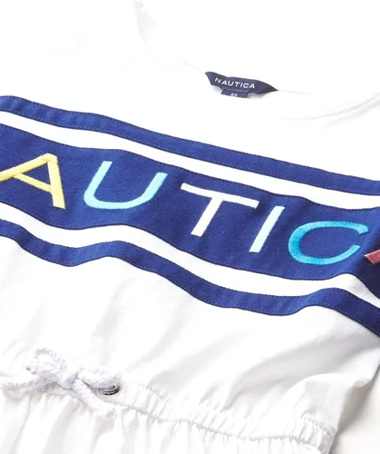Vista 3 de Nautica Vestido de camiseta de manga corta para niña con cintura ceñida
