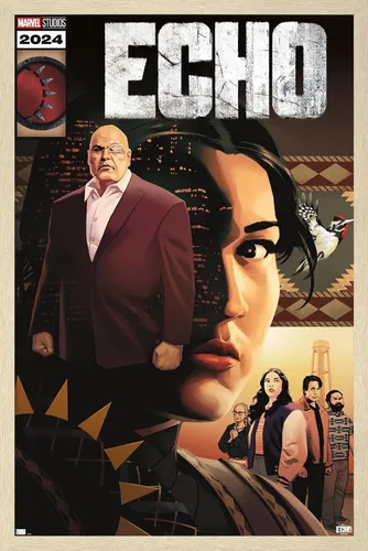 Vista 7 de Trends International Marvel Echo - Póster de pared con portada de cómic, 22.4 pulgadas de largo x 14.7 pulgadas, versión enmarcada en madera