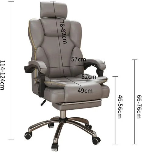 Vista 2 de Ergonomic Office Chair Home Comfort Gaming Chair High Back Sedentary Lift Armchair Bedroom Swivel Chair Sofa Seat Office Chair Desk Chair(Black)