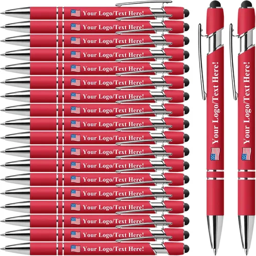 Vista 35 de Bolígrafos personalizados con lápiz capacitivo, bolígrafos personalizados impresos con tu logotipo o mensaje, ideales para regalos, promociones