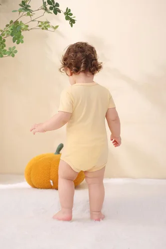 Vista 7 de GUISBY Body de bambú de manga corta para bebés de 0 a 24 meses