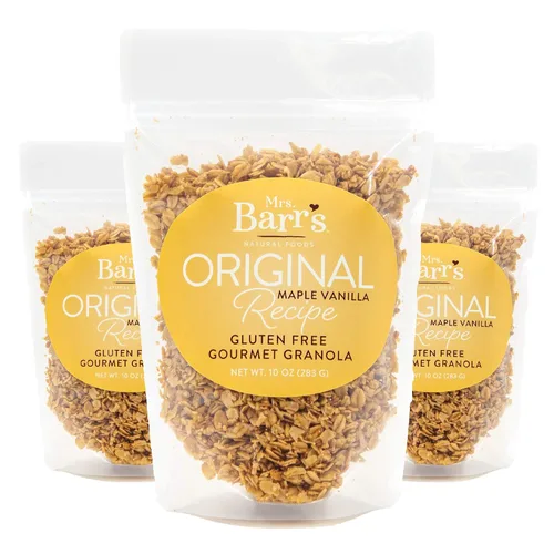Vista 7 de Mrs. Barr's Natural Foods Granola Cereza y Nuez Avena orgánica certificada sin gluten Textura suave Lote pequeño Calidad gourmet