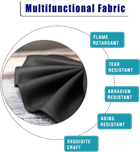 Vista 4 de Funda antideslizante para reposacabezas para silla reclinable y sofá, funda con cobertura extra ancha, protector de muebles y cintas adhesivas Negro