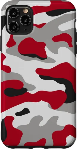 Vista 13 de red camo Print red and Black Camoflage Pattern Phone Case for iPhone 17