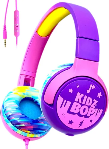 Vista 8 de Move2Play, Kidz Bop, auriculares Bluetooth para niños Micrófono y altavoces de alta definición Limitación de volumen de 94dB Inalámbricos Azul