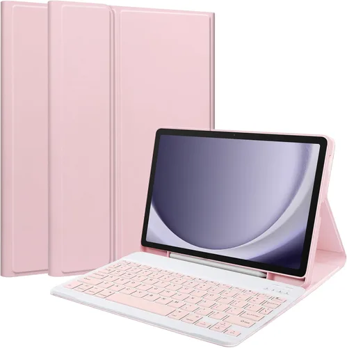 Vista 17 de Funda de teclado para Samsung Galaxy Tab S6 Lite de 10.4 pulgadas 2024/2022/2020, funda protectora Magentic con soporte para S-Pen y teclado Negro