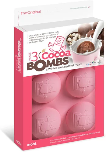 Vista 10 de Molde de silicona para bombas de chocolate caliente y cacao de Mobi, hombre de jengibre, para hacer 3 "bombas