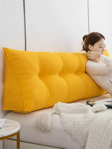 Vista 11 de Almohada triangular para cabecero de cama, almohada de lectura de cuña, cojín de sofá cama, respaldo grande, almohadas de apoyo para dormitorio