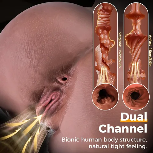 Vista 3 de Muñeca sexual de 11 libras masturbador masculino con vagina anal Stroker sexual realista de gran trasero marrón, muñecas sexuales de bolsillo, coño