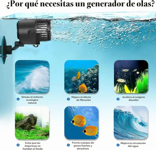 Vista 2 de AQQA Fabricante de la onda del acuario,ventosa tanque de peces sola bomba