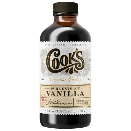 Vista 32 de Cook's, Sabor puro de vainilla sin alcohol, para cocinar, hornear, postres, extracto alternativo de vainilla de Madagascar sin alcohol, 8 onzas