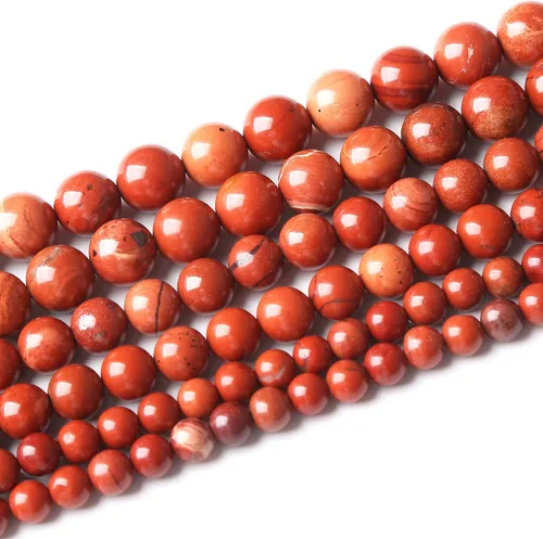 Vista 5 de 6 mm Cuentas redondas sueltas de piedra de sangre africana Cuentas naturales de gemas Cuentas de piedra de energía de cristal para hacer joyas