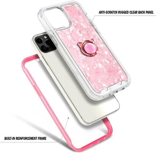 Vista 4 de NGB Supremacy Funda para iPhone 11 Pro Max, protección de cuerpo completo con [protector de pantalla integrado] soporte de anillo/correa de muñeca