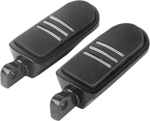 Vista 20 de TCT-MOTORPARTS Estriberas de pie para reposapiés estilo montaje macho de 0.433 in para Harley Touring Road King Glide Negro #01