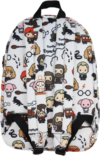 Vista 3 de Bioworld Harry Potter Mochila para portátil Chibi Personajes Art Bolsa sublimada
