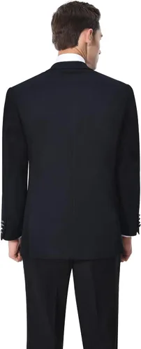 Vista 5 de Chaqueta deportiva para hombre, ajuste clásico, 2 botones, elástica, chaqueta de traje