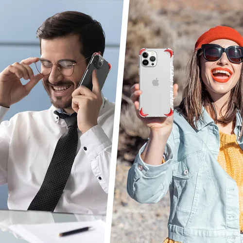 Vista 5 de BALLISTIC Funda transparente compatible con iPhone 13 Pro (solamente), con 1 protector de lente de cámara, 2 juegos contra esquinas caídas, funda