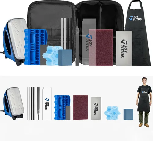 Vista 9 de JOYTUTUS Professional Ski & Snowboard Tuning and Waxing Kit - Complete All-in-One Set with Wax Iron, All Temperature Wax, Edge Tuner, Brush