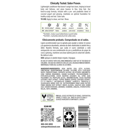 Vista 10 de Biotera Ultra Thick & Full Volumizing Conditioner for Fine, Limp Hair - Adds Volume & Fullness with Coconut & Coffee Extract, Enhances Shine &