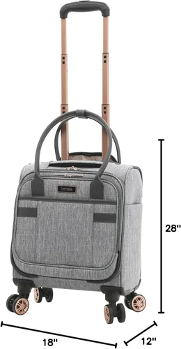 Vista 10 de kensie Hudson Softside - Juego de equipaje giratorio de 3 piezas, Gris brezo, Hudson Softside - Juego de equipaje giratorio de 3 piezas